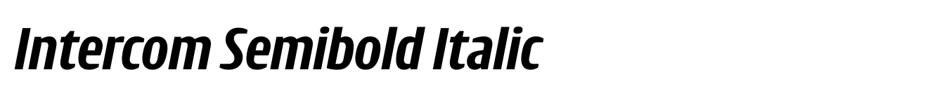 Intercom Semibold Italic